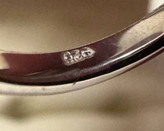 Sterling Silver Pearl Flower Ring & Pendant Set Floral Jewelry Matching Set