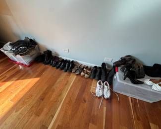 $10 - $30, Collection of Women's Footwear Including Boots, Sneakers, and Flats