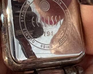 $25, Vintage ECCOISI Quartz Women’s Wristwatch Rectangular Case Brown Leather Band Analog Watch