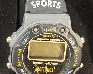 $15, Vintage SportQuest Ultimate Digital Watch Quartz LCD Alarm Light Mode Rubber Strap Sport Watch