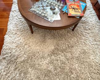 $175, Off-White Deep Pile Plush Shag Area Rug