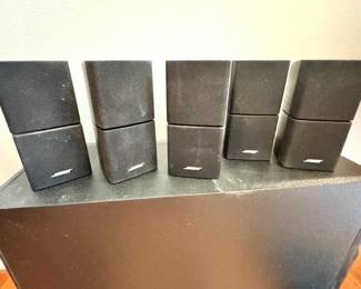 $175, Black Polymer Bose Acoustimass 5.1 Double Cube Speakers & Sub