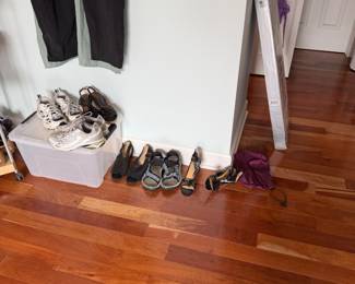 Assorted Women's Shoes Including Sneakers, Sandals, and Heels