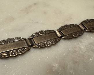 Sterling Silver Forget-Me-Not Bracelet 