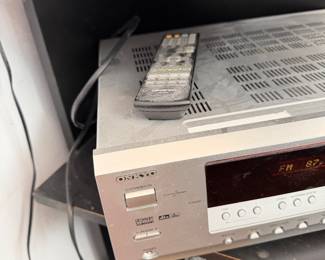 Onkyo Silver AV Surround Sound Receiver with Remote Control