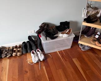 Assorted Women's Shoes Including Sneakers, Sandals, and Heels