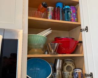 Mixed Kitchenware Lot with Ceramic Onion and Garlic Keepers