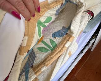 various vintage  quilts 