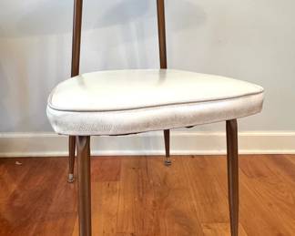 $650, White Laminate and Walnut Dining Set, American Mid-Century