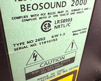 Bang & Olufsen BeoSound 2000 Compact Audio System