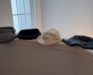 $10 - Assorted Women's Hats Visor Velvet Pillbox Canvas Bucket Striped Floppy