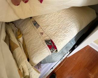 various vintage  quilts 