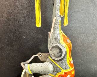 $50, Tin Wind-Up Circus Elephant with Cymbals by Alps Japan