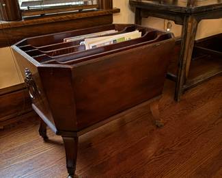 Antique mahogany magazine table