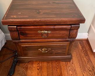 $58.00 - Pair of Vintage Solid Wood Nightstands 