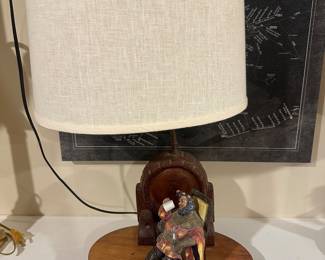 $60.00 - Vintage Midieval Man Figurine Lamp -23"T x 12"W