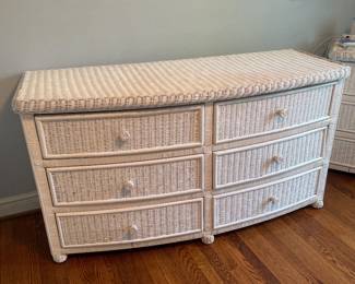 $345.00 - Bristol Collection Handmade in China Exclusively for Pier 1 Wicker 6-Drawer Dresser -33” x 22” x 32”T60” x 24” x 33”T