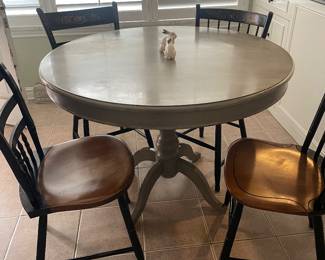 $395.00 -Ballard Designs 42" Round Pedestal Wood Dining Table