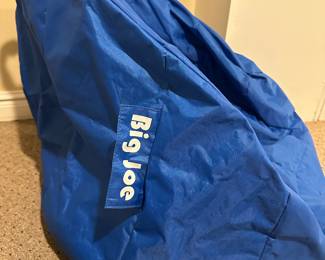 $34.00 - Pair of Big Joe Sapphire Polyester Nylon Bean Bag Chairs
