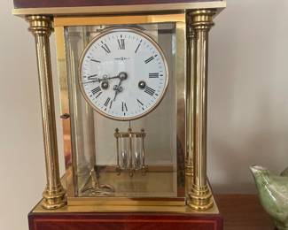 $675.00 -Howard Miller Regulator Four Glass Mantel Clock, Key Wind Signature Series N0. 146 13” T