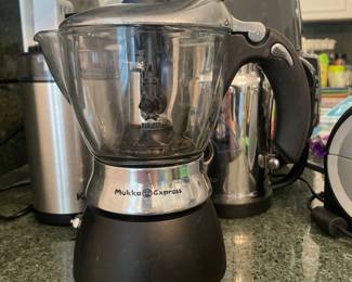 $48.00 - Bialetti Mukka Express Glass Espresso Cappuccino Maker Stovetop 2 Cups 