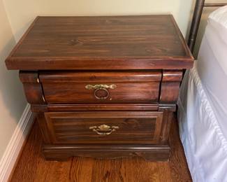 $58.00 - Pair of Vintage Solid Wood Nightstands 