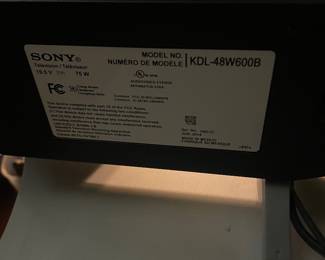 $147.00 - Sony 48" TV with Cabinet, KDL 48W 600B