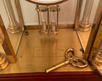 $675.00 -Howard Miller Regulator Four Glass Mantel Clock, Key Wind Signature Series N0. 146 13” T