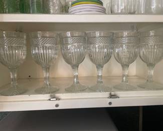 $24.00 - Vintage Libbey Radiant Water Goblets /Wine Stemware Glasses - Set Of 6