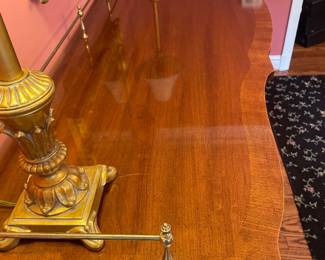 $775.00 - Mahogany Banded Taper Leg Sideboard with Brass Gallery by Thomasville - 66" x 21.25" x 40"T