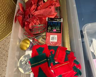 $16.00 - Tub of Christmas Decor