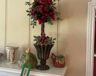 $24.00 -Pair of Cherry Topiary 