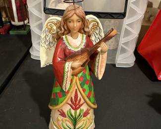 $55.00 - Enesco Jim Shore Heartwood Creek Angel with Mandolin Figurine, Model 4042970 - 9.5"