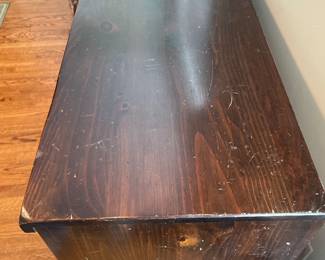 $35.00 - Vintage 9-Drawer Wood Dresser (Has some Scratches)-48" x 18" x 30" T