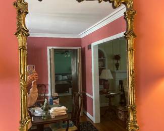 Vintage Antique Large Gold Giltwood Mirror - 26" x 42" - $295.00