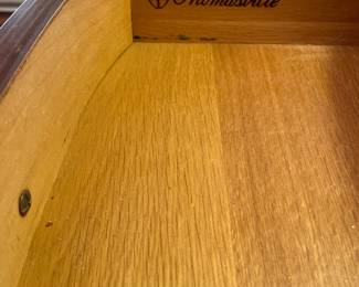 $775.00 - Mahogany Banded Taper Leg Sideboard with Brass Gallery by Thomasville - 66" x 21.25" x 40"T