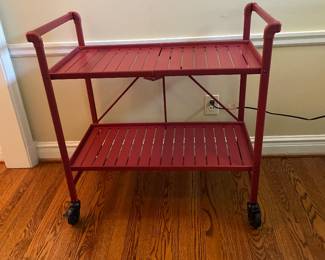 $63.00 - Indoor/Outdoor Folding Serving Cart with Wheels -33" x 18" x 33"