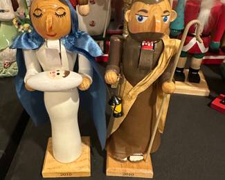 $158.00 - The Holy Family Nativity Nutcracker Set (Mary with Baby Jesus and Joseph) Collectables