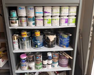 Paint, stain, brushes