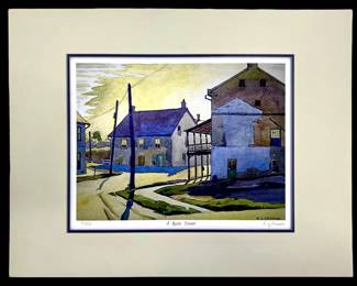 A.G. Casson “A Quiet Street" Lithograph