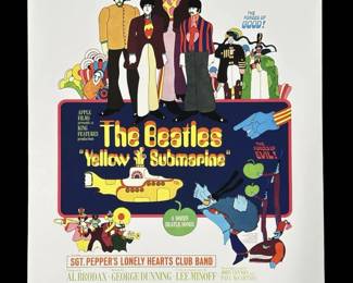 1968 The Beatles “Yellow Submarine" Movie Poster