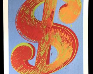 Andy Warhol Dollar Sign Lithograph on Paper