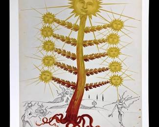 Salvador Dali Flor Dali (Etude) Lithograph on