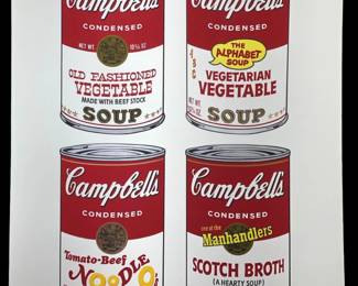 Andy Warhol Soup Can Collage Lithograph on Paper