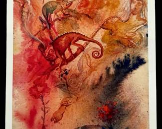 Salvador Dali “Chameleon & Hookah" Lithograph