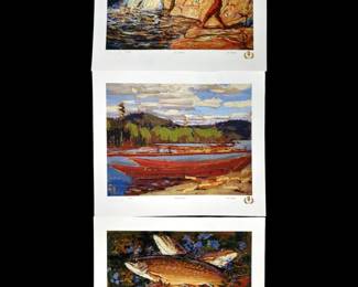 3pc Tom Thomson “What’s Inside" Lithographs