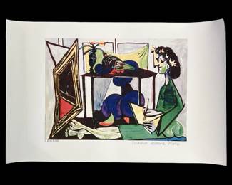 Picasso “Interior Girl Drawing" Lithograph