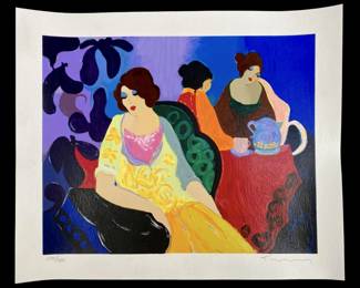 Signed Itzchak Tarkay Serigraph with CoA