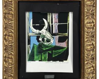 Picasso “Still Life w Steer Skull" Lithograph