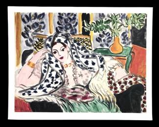 Henri Matisse Odalisque W/Black Armchair